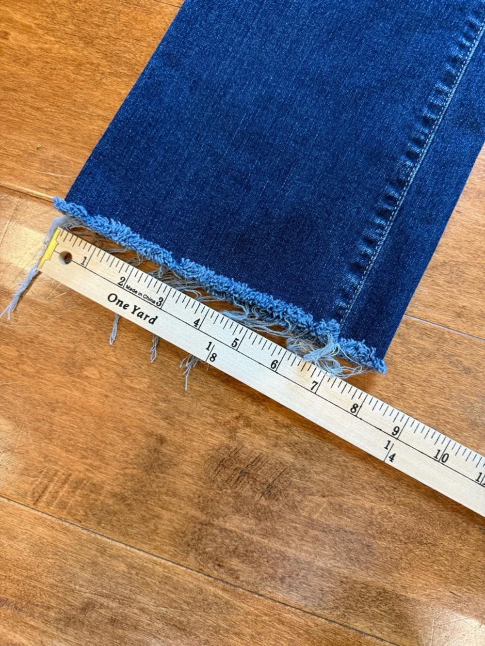L’AGENCE Ruth High Rise Straight Jeans Raw Hem Dark Wash 26